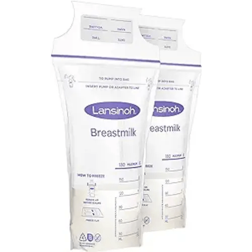 Lansinoh Breastmilk Storage Bags, 200 Count Value Pack, Easy to Use Milk Storage Bags for Breastfeeding, Presterilized, Hygienically Doubled-Sealed, for Refrigeration and Freezing, 6 Ounce - 200.0