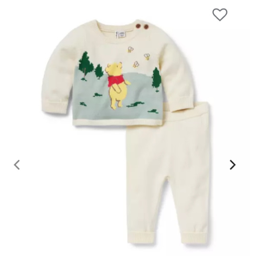 Baby Jet Ivory Disney Winnie The Pooh Baby Matching Sweater Set by Janie and Jack