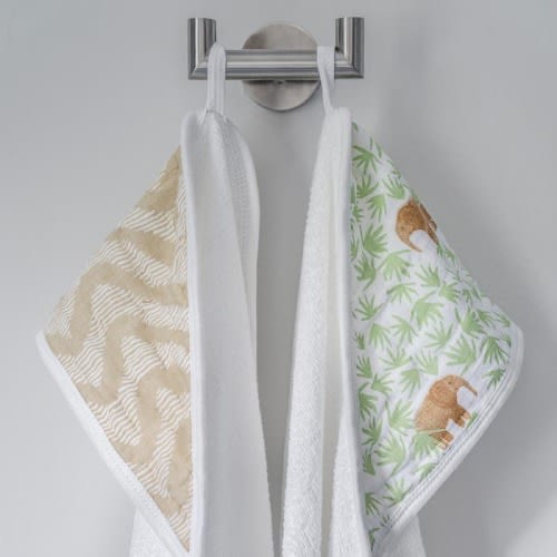 essentials cotton muslin hooded towels 2 pack