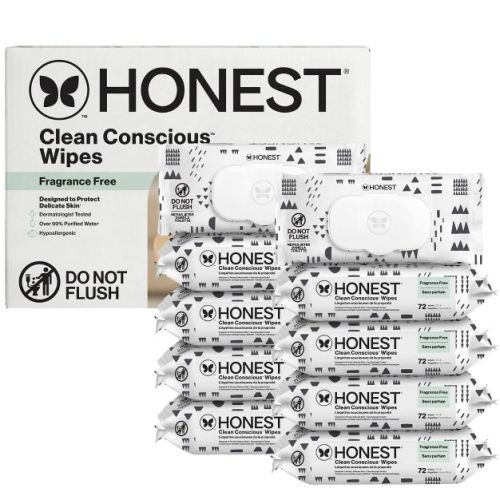 The Honest Company Clean Concious Sensitive Skin Baby Wipes - Pattern Play - 720ct