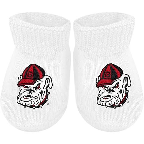 Creative Knitwear College Baby Bootie Sock - Team Logo, Multiple Colors, for Boys & Girls (Newborn - 6 Months)