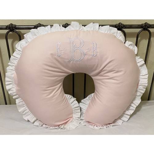 Nursing Pillow Cover with Ruffle, Pale Pink, Pale Blue, Baby Girl, Baby Boy Nursing Pillow Cover, Breastfeeding Pillow Cover