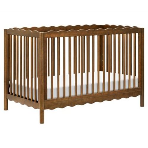 Babyletto Swell 4-in-1 Convertible Crib with Toddler Bed Conversion Kit - Natural Walnut