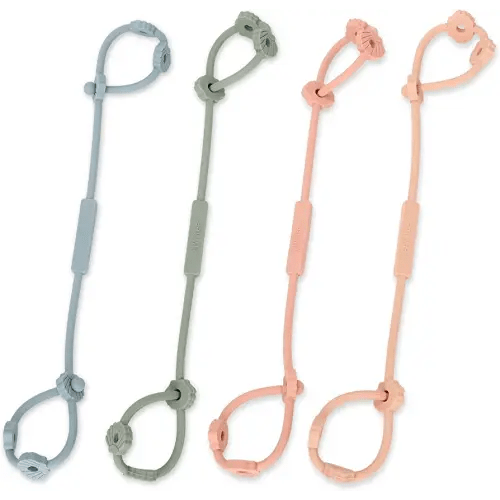 Toy Safety Straps, Socub Silicone Adjustable Baby Pacifier Teether Straps, 4pcs Toddler Toy Bottle Harness Straps for Strollers, High Chair, Cribs, Bags, BPA Free, Multi Colors