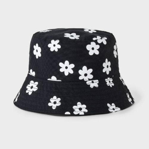 Girls' Daisies Bucket Hat - Cat & Jack™ Black/White