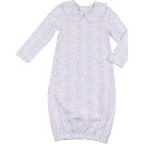 Pink Tulip Print Knit Baby Gown – Cecil & Lou