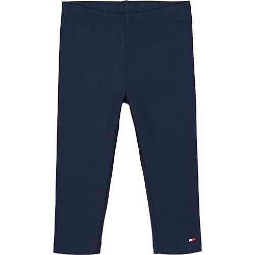 Tommy Hilfiger Baby Girls' Stretch Jersey Leggings, Full-Length Pants with Classic Logo Trimming