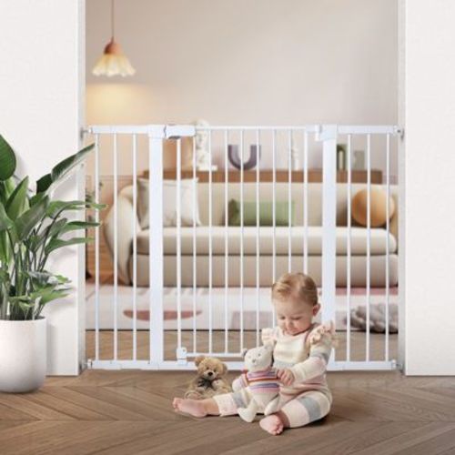 GOTGELIF Baby Safety Gate 36" Extra Tall 29.5-48.8" Wide Auto Close Pressure Mount Pet Gate Black