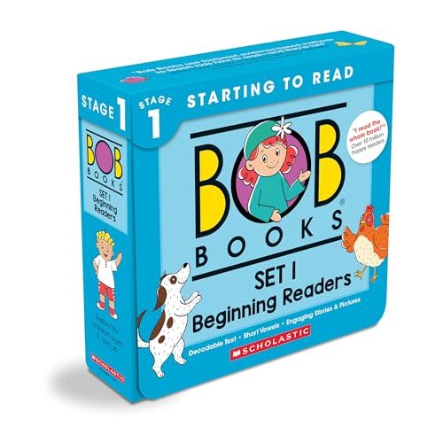 Bob Books - Set 1: Beginning Readers Box Set | Phonics, Ages 4 and up, Kindergarten (Stage 1: Starting to Read)
