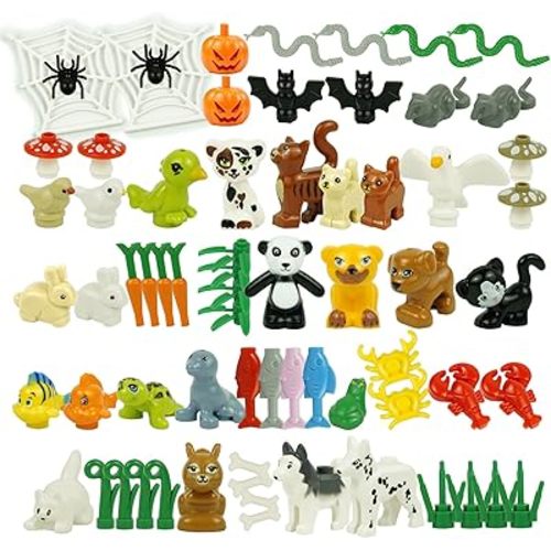 Friends Animals Figures Set, City Building Block Parts and Pieces, Farm Zoo Sea People Pets Animal Accessories Bricks Toy Gift for Kids, Educational Toys Fit with Major Brand
