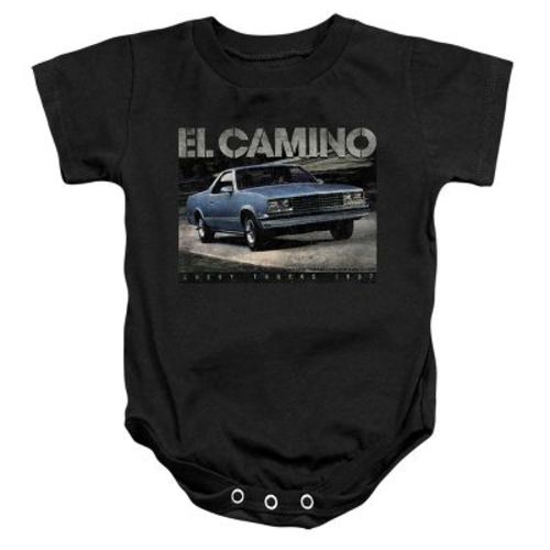 Baby Chevy El Camino Truck 87 Infant Bodysuit, Black, 6 Months