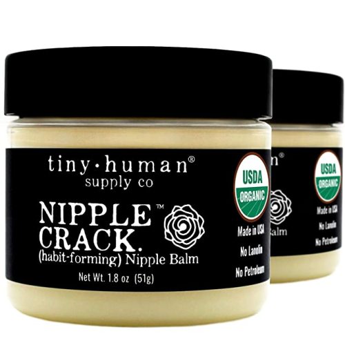 Organic Nipple Cream, Nipple Crack Lanolin Free Nipple Butter (2 Pack), Balm for Breastfeeding Mothers, No Need to Wash Off, Safe for Baby and Mama