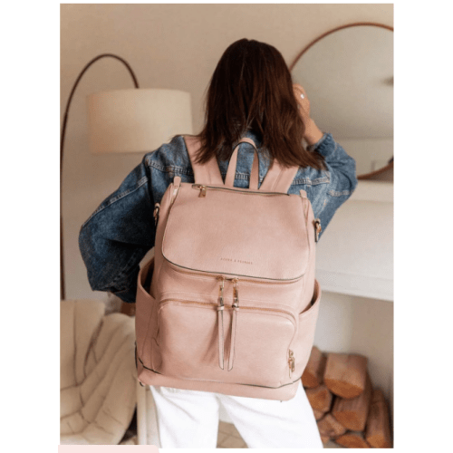 Lullaby Diaper Backpack Blush | Poppy and Peonies – Poppy & Peonies