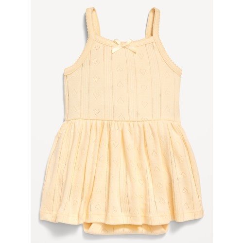 Sleeveless Pointelle Bodysuit Dress for Baby