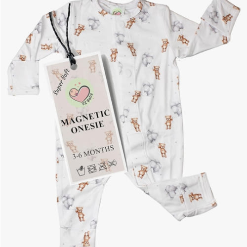 Amazon.com: EZ Baby Magnetic Onesie, Magnetic Onesies for Baby Boy, Magnetic Baby Pajamas, Easy to Close Magnetic Sleepers: Clothing, Shoes & Jewelry