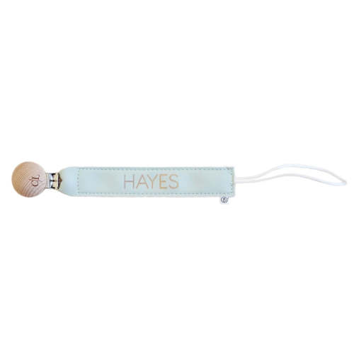 Personalized Leather Pacifier Clip | All Colors