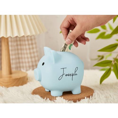 Custom Piggy Bank with Name, Personalized Piggy Bank for Boys or Girls, Kids Birthday Gift, Kids Room Decor, Gift for Kids, Gift for Boys