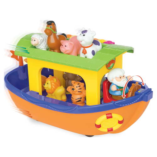 Kiddieland Toys Noah's Ark Baby Playset with 9 Animals, Fun n' Play Activity, Shape Sorting for Children 12 mos and up