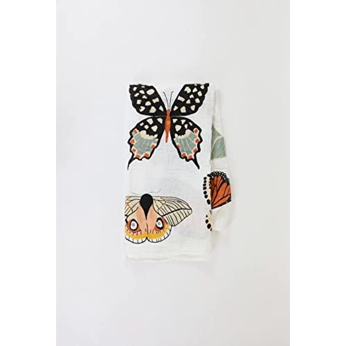 CLEMENTINE KIDS Muslin Infant Swaddles (Butterfly Collector)