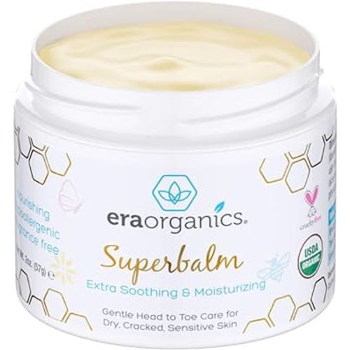 Era Organics Healing Ointment for Babies - USDA Certified Organic Natural Gentle Moisturizer for Sensitive Skin Prone To Baby Eczema, Cradle Cap (Infant Seborrheic Dermatitis), Rashes, Hives & More
