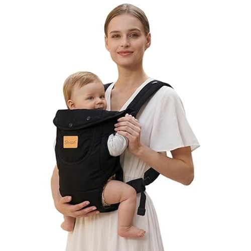 Baby Carrier Newborn to Toddler(8-30lbs), Toddler Carrier Baby Holder Carrier with Adjustable Shoulder Strap, Chest Carriers, Black