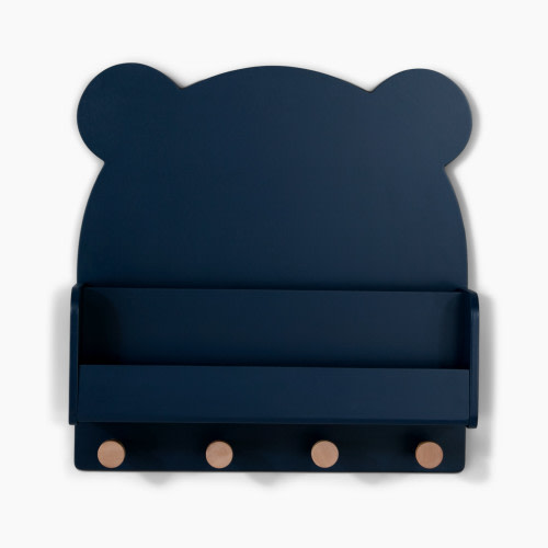 Delta Children babyGap Brannan Bear Wall Shelf with 4 Hooks - Navy