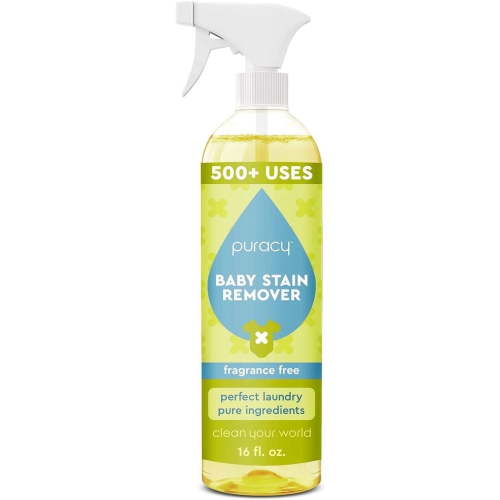 Puracy - Natural Baby Laundry Stain Remover, Enzyme Odor Eliminator, Free & Clear, 16 Oz