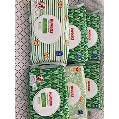 Huggies Natural Care Sensitive Baby Wipes, Unscented, Hypoallergenic, 6 Flip-Top Packs (288 Wipes Total) - 288 Count (Pack of 6)