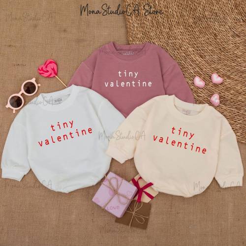 Tiny Valentine Baby Romper, Valentines day baby Outfit, Valentines day baby girl outfit Valentine Day Romper, 1st Valentine Baby Bodysuit