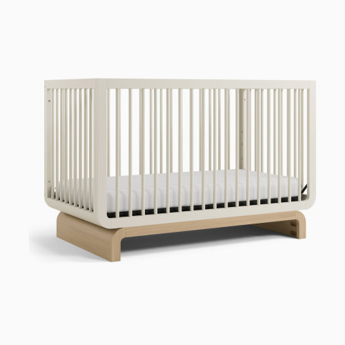 Storkcraft Santorini Deluxe 5-in-1 Convertible Crib - Frosted Oat With Driftwood