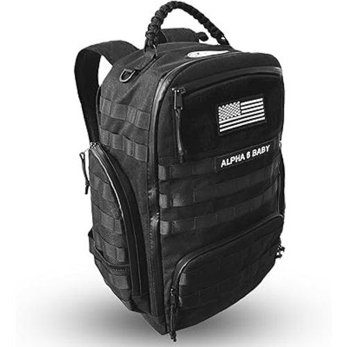 Diaper Changing Backpack | Diaper Bag for Dads w/Changing Pad, Discrete Concealed Pocket for Personal Items