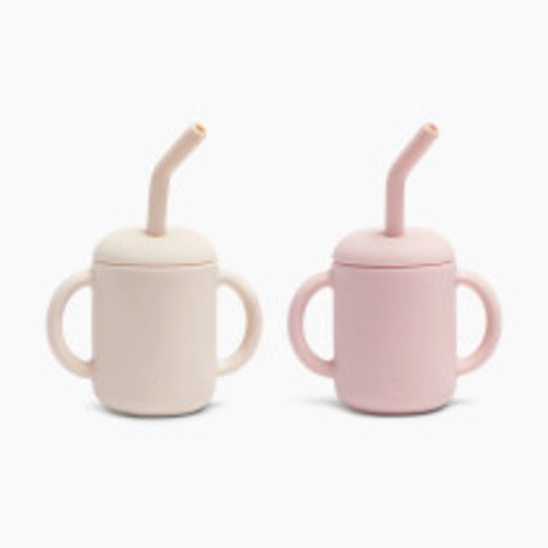 AEIOU Sippy Cup with Straw - Petal + Oat Milk