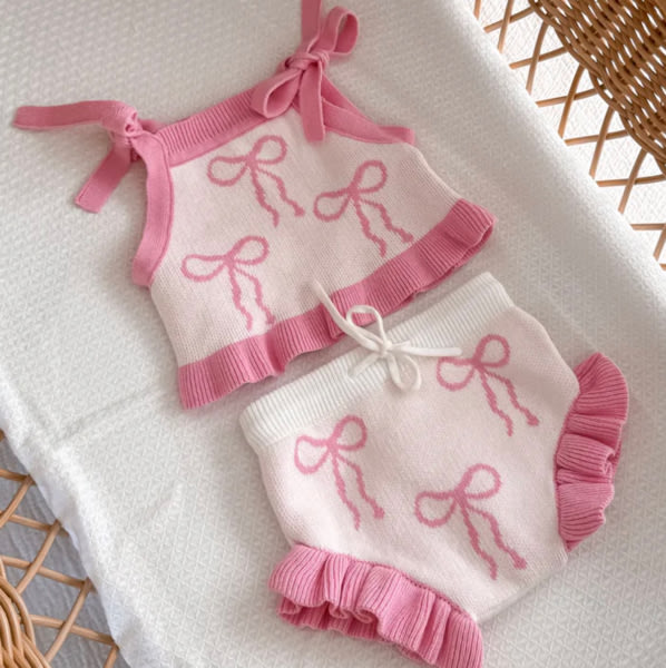 Little Bow Set - Blossom & Milk