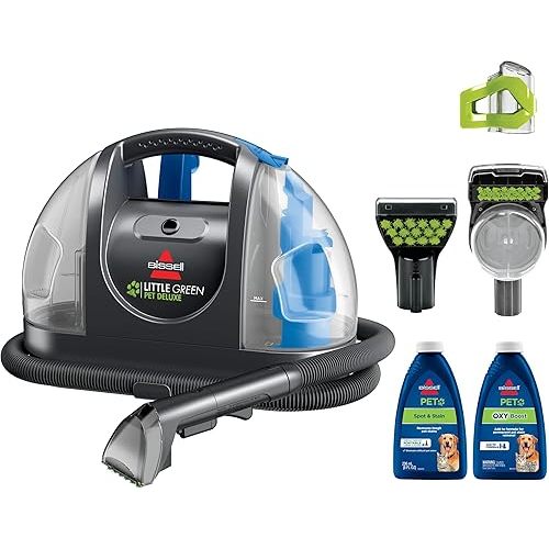 Bissell Little Green Deluxe Portable Carpet Cleaner and Car/Auto Detailer, 3353, Gray/Blue