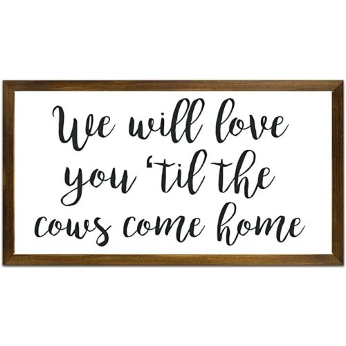 We Will Love You Til The Cows Come Home, Nursery Sign, Farm Theme Nursery Decor, Farmhouse Nursery Decor, Farm Nursery Sign, Baby Boy Gift 22x12in