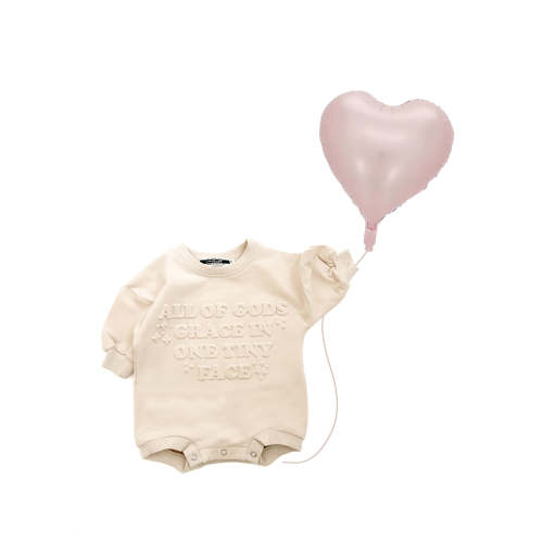All Of Gods Grace In One Tiny Face Bubble Jumpsuit