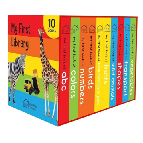 My First Library: Boxset of 10 Board Books for Kids