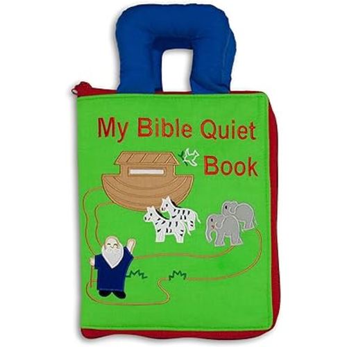 My Bible Quiet Book by My Growing Season | Interactive Fabric Activity Book for Kids | Educational Christian Toy for Toddlers & Preschoolers | Travel-Friendly and Sensory-Rich Soft Book