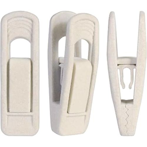 Trgowaul Velvet Hangers Clips, 40PCS Pants Hangers Velvet Clips, Strong Finger Clips Perfect for Thin Velvet Hangers