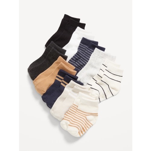 Unisex Crew Socks 10-Pack for Toddler & Baby