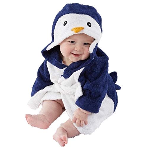 Baby Boy Bathrobe Hooded Towels Unisex Infant Bath robe Towel For Toddle Terry Ultra Absorbent Durable Blankets