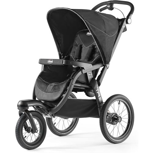 Chicco TRE® Jogging Stroller, All-Terrain Stroller, Compatible with Chicco Infant Car Seats (not Included), Baby Travel Gear | Galaxy/Black