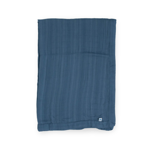 Deluxe Muslin Baby Quilt - Blue Dusk