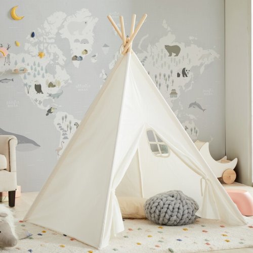 Asweets 43'' W x 43'' D Indoor Cotton Triangular Play Tent