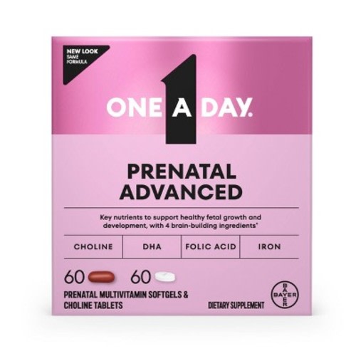 One A Day Prenatal Advanced with Folic Acid - 60+60ct