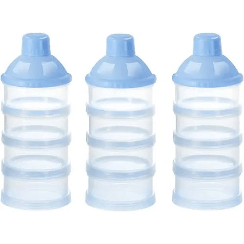 Accmor Formula Dispenser On The Go, 4 Compartments Stackable Formula Container for Travel, Baby Milk Powder Kids Snack Container, BPA Free