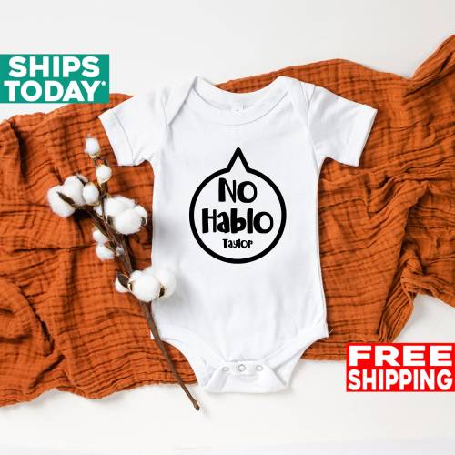 Funny Baby No Hablo Onesie® Customized No Hablo Onesie® Adorable No Hablo Onesie® Custom No Hablo Onesie® Personalized No Hablo Onesie®