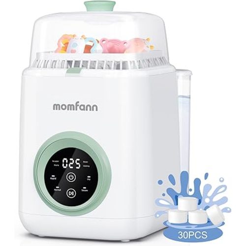 4 in 1 Baby Bottle Washer with 2 Wash Time, Baby Bottle Sterilizer and Dryer, Save time & Effort, Easy to Use, Green