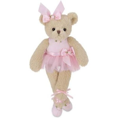 Bearington Nina Plush Stuffed Animal Ballerina Teddy Bear in Pink Ballet Outfit, 13 inches