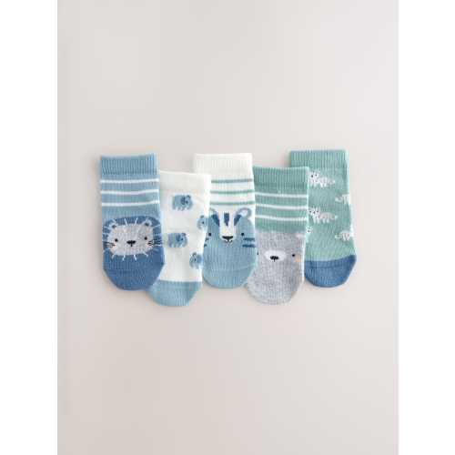 Blue character Baby Socks 5 Pack (0mths-2yrs)